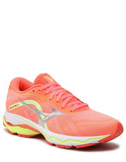 Sneakersy Buty  - Wave Ultra 13 J1GD2218 Neonflame/Silver/Neolime - eobuwie.pl Mizuno