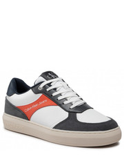 Półbuty męskie Sneakersy  - Casual Cupsole Laceup Low YM0YM00494 Industrial Grey/Mercury Grey 0IU - eobuwie.pl Calvin Klein Jeans