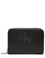 Portfel Mały Portfel Damski  - Sleek Med Zip Around Solid K60K610354 BDS - eobuwie.pl Calvin Klein Jeans