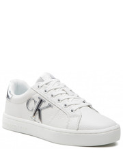 Sneakersy Sneakersy  - Classic Cupsole Laceup Low YW0YW00775 White/Silver 0LB - eobuwie.pl Calvin Klein Jeans