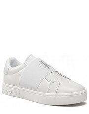 Sneakersy Sneakersy  - Classic Cupsole Ribbon Lth YW0YW00776 White/Silver 0LB - eobuwie.pl Calvin Klein Jeans