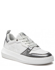 Sneakersy Sneakersy  - Chunky Cupsole Laceup Metallic YW0YW007830LB White/Silver 0LB - eobuwie.pl Calvin Klein Jeans
