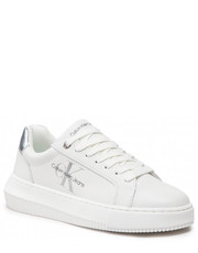 Sneakersy Sneakersy  - Chunky Cupsole Laceup Mono Lth M YW0YW00833 White/Silver 0LB - eobuwie.pl Calvin Klein Jeans