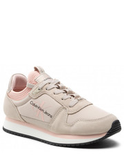 Sneakersy Sneakersy  - Runner Sock Laceup Ny-Lth Wn YW0YW00840 Eggshell/Pink Blush - eobuwie.pl Calvin Klein Jeans