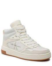 Sneakersy Sneakersy  - Basket Cupsole Mid Leather YW0YW00877 Ivory/Bright White 02X - eobuwie.pl Calvin Klein Jeans