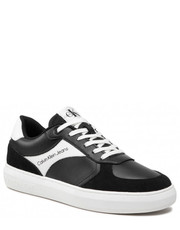 Mokasyny męskie Sneakersy  - Casual Cupsole Laceup Low Su-Lth YM0YM00494 Black BDS - eobuwie.pl Calvin Klein Jeans