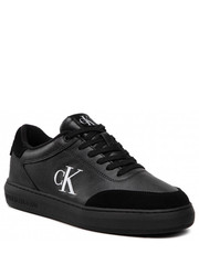Mokasyny męskie Sneakersy  - Casual Cupsole Laceup Low Mono YM0YM00496 Triple Black 0GT - eobuwie.pl Calvin Klein Jeans