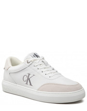 Mokasyny męskie Sneakersy  - Casual Cupsole Laceup Low Mono YM0YM00496 Triple White 0K8 - eobuwie.pl Calvin Klein Jeans