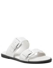 Klapki Klapki  - Flat Sandal Twostraps Rub YW0YW00537 Bright White YAF - eobuwie.pl Calvin Klein Jeans