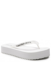 Japonki damskie Japonki  - Beach Sandal Flatform YW0YW00716 Bright White YAF - eobuwie.pl Calvin Klein Jeans