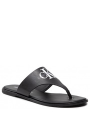 Japonki damskie Japonki  - Flat Sandal Toe Slide Lth YW0YW00538 Black BDS - eobuwie.pl Calvin Klein Jeans