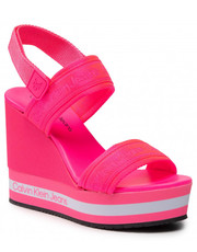 Sandały Sandały  - Wedge Sandal Sling Pes YW0YW00572 Knockout Pink TAC - eobuwie.pl Calvin Klein Jeans