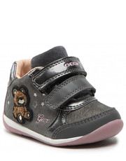 Półbuty dziecięce Sneakersy  - B Each G.A B260AA 077HI C1377 Dk Grey/Dk Pink - eobuwie.pl Geox