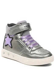 Trzewiki dziecięce Sneakersy  - J Skylin G. A J268WA 0NFKN C1335 M Dk Silver/Lilac - eobuwie.pl Geox