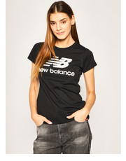 Bluzka T-Shirt Essentials Stacked Logo Tee WT91546 Czarny Athletic Fit - modivo.pl New Balance