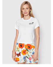 Bluzka T-Shirt Essentials Super Bloom WT21561 Biały Slim Fit - modivo.pl New Balance