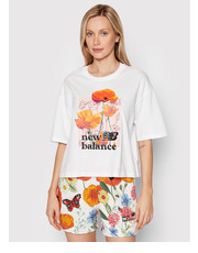 Bluzka T-Shirt Super Bloom WT21560 Biały Oversize - modivo.pl New Balance