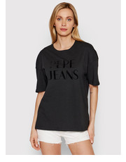 Bluzka T-Shirt Cherie PL504347 Czarny Regular Fit - modivo.pl Pepe Jeans