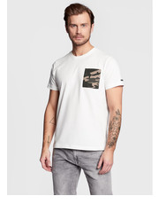 T-shirt - koszulka męska T-Shirt Sagan PM508471 Biały Regular Fit - modivo.pl Pepe Jeans