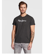 T-shirt - koszulka męska T-Shirt Eggo PM508208 Szary Regular Fit - modivo.pl Pepe Jeans
