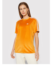 Bluzka T-Shirt adicolor Classics Corded Velour H37840 Pomarańczowy Relaxed Fit - modivo.pl Adidas