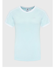 Bluzka T-Shirt adicolor Classics 3-Stripes HM6415 Niebieski Slim Fit - modivo.pl Adidas