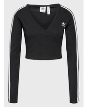 Bluzka Bluzka IB7312 Czarny Slim Fit - modivo.pl Adidas