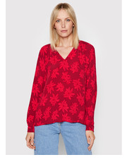 Bluzka Bluzka Crepe Floral WW0WW33470 Czerwony Regular Fit - modivo.pl Tommy Hilfiger
