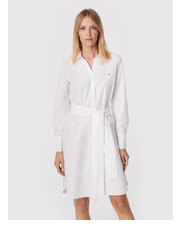 Sukienka Sukienka koszulowa WW0WW35321 Biały Regular Fit - modivo.pl Tommy Hilfiger