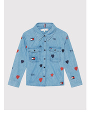 Bluzka Koszula Embroiderd Shirt KG0KG05751 D Niebieski Regular Fit - modivo.pl Tommy Hilfiger