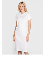 Sukienka Sukienka codzienna Micro Logo K20K203660 Biały Regular Fit - modivo.pl Calvin Klein 
