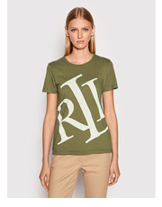 Bluzka T-Shirt 200872038003 Zielony Regular Fit - modivo.pl Lauren Ralph Lauren