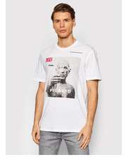 T-shirt - koszulka męska T-Shirt Picasso 22020772 Biały Regular Fit - modivo.pl Only & Sons
