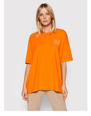 Bluzka T-Shirt Tessie 27020437 Pomarańczowy Oversize - modivo.pl Noisy May