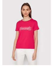Bluzka T-Shirt Feminist 10262918 Różowy Regular Fit - modivo.pl Vero Moda