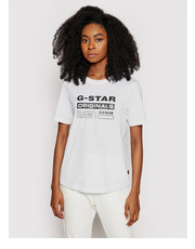 Bluzka T-Shirt Lyon D19953-4107-110 Biały Regular Fit - modivo.pl G-Star Raw