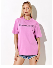 Bluzka T-Shirt Champagne Różowy Regular Fit - modivo.pl Rage Age