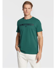 T-shirt - koszulka męska T-Shirt UMR006 JS206 Zielony Regular Fit - modivo.pl La Martina