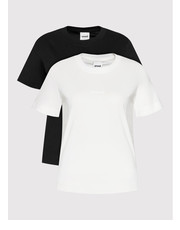 Bluzka Komplet 2 t-shirtów SP22-TSD110 Biały Regular Fit - modivo.pl Sprandi