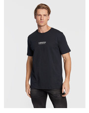 T-shirt - koszulka męska T-Shirt 30-420123 Granatowy Regular Fit - modivo.pl Lindbergh