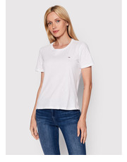 Bluzka T-Shirt DW0DW14616 Biały Regular Fit - modivo.pl Tommy Jeans