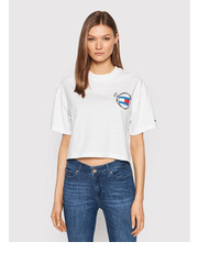 Bluzka T-Shirt Philosotess DW0DW12845 Biały Oversize - modivo.pl Tommy Jeans