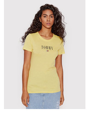 Bluzka T-Shirt DW0DW12842 Żółty Slim Fit - modivo.pl Tommy Jeans