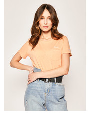 Bluzka T-Shirt Pocket Detail Tee DW0DW08006 Pomarańczowy Regular Fit - modivo.pl Tommy Jeans