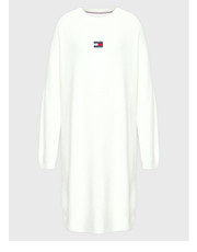 Sukienka Sukienka dzianinowa Furry DW0DW14414 Biały Relaxed Fit - modivo.pl Tommy Jeans