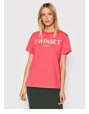 Bluzka T-Shirt 221TT2220 Różowy Relaxed Fit - modivo.pl Twinset