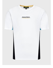 T-shirt - koszulka męska T-Shirt Pooler N7G00749 Biały Regular Fit - modivo.pl Nautica