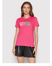 Bluzka T-Shirt Jelly Mini Logo 221W1703 Różowy Regular Fit - modivo.pl Karl Lagerfeld