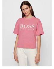 Bluzka T-Shirt C_Evina_Active 50457388 Różowy Relaxed Fit - modivo.pl Boss