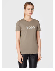 Bluzka T-Shirt C Logo 5 50468356 Brązowy Regular Fit - modivo.pl Boss